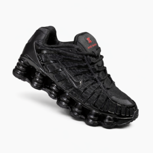 nike shox running sneakers (black/red)