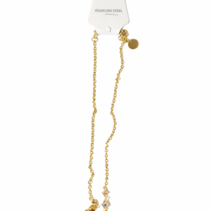 Trendzed.com gold stainless steel bracelet with heart charm