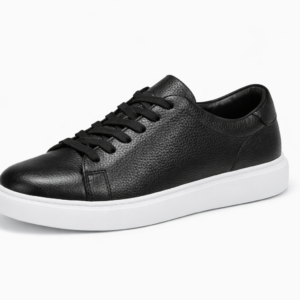 onater black leather sneaker