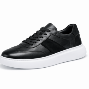 onater black leather sneaker