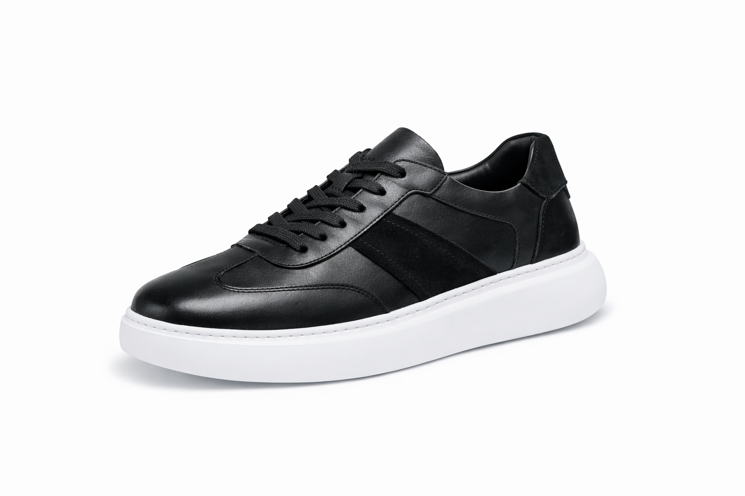 onater black leather sneaker onater black leather sneaker