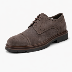 Trendzed.com brown suede brogue dress shoe