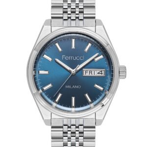 ferrucci milano two‑tone stainless steel wristwatch