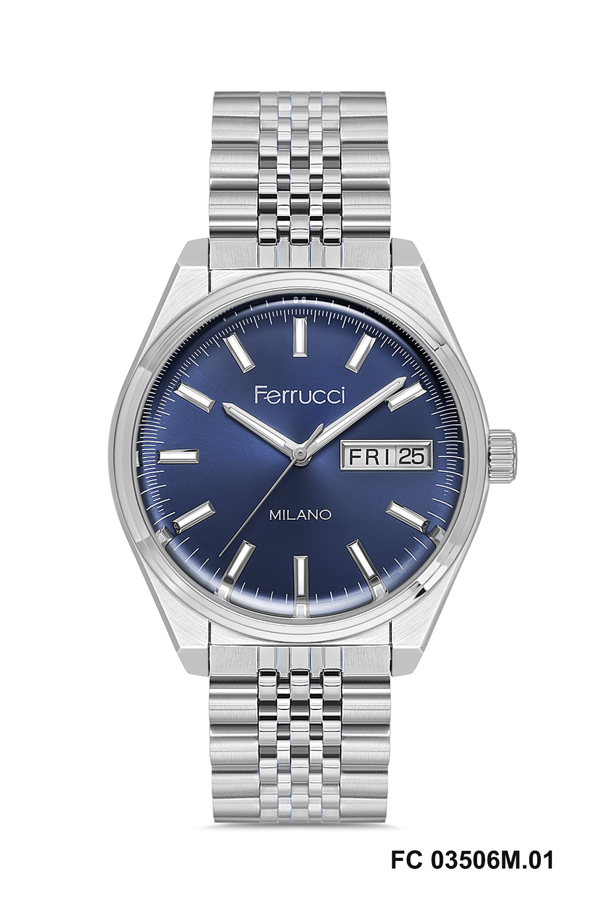 ferrucci milano stainless steel wristwatch ferrucci milano stainless steel wristwatch