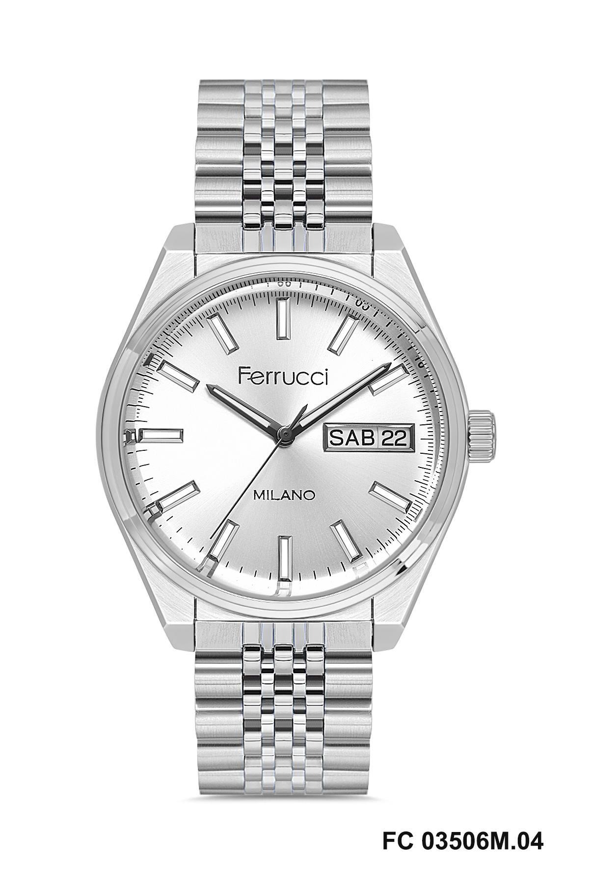 ferrucci milano stainless steel wristwatch ferrucci milano stainless steel wristwatch