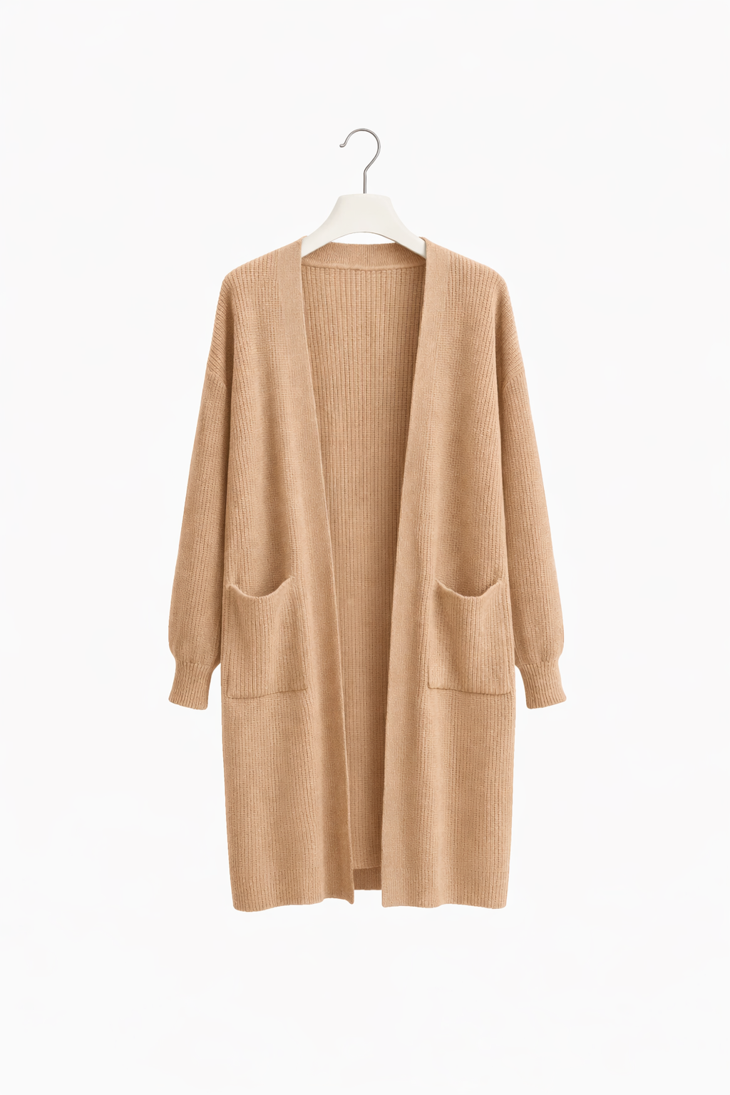 beige ribbed knit cardigan beige ribbed knit cardigan