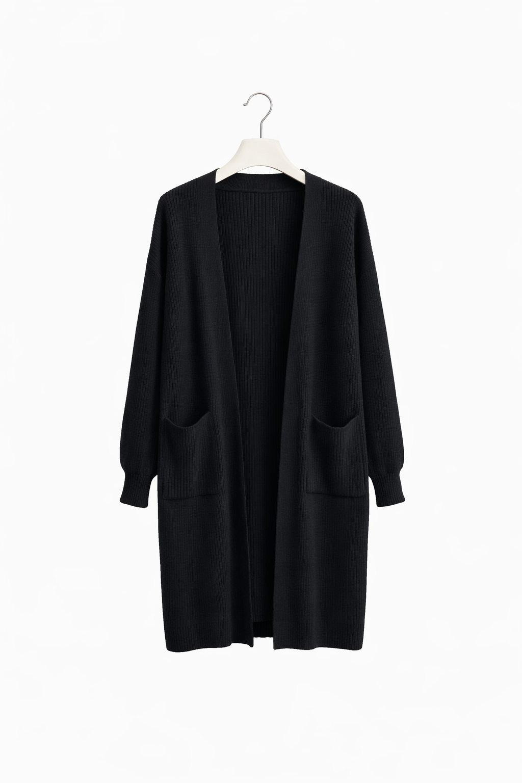 black ribbed knit cardigan black ribbed knit cardigan